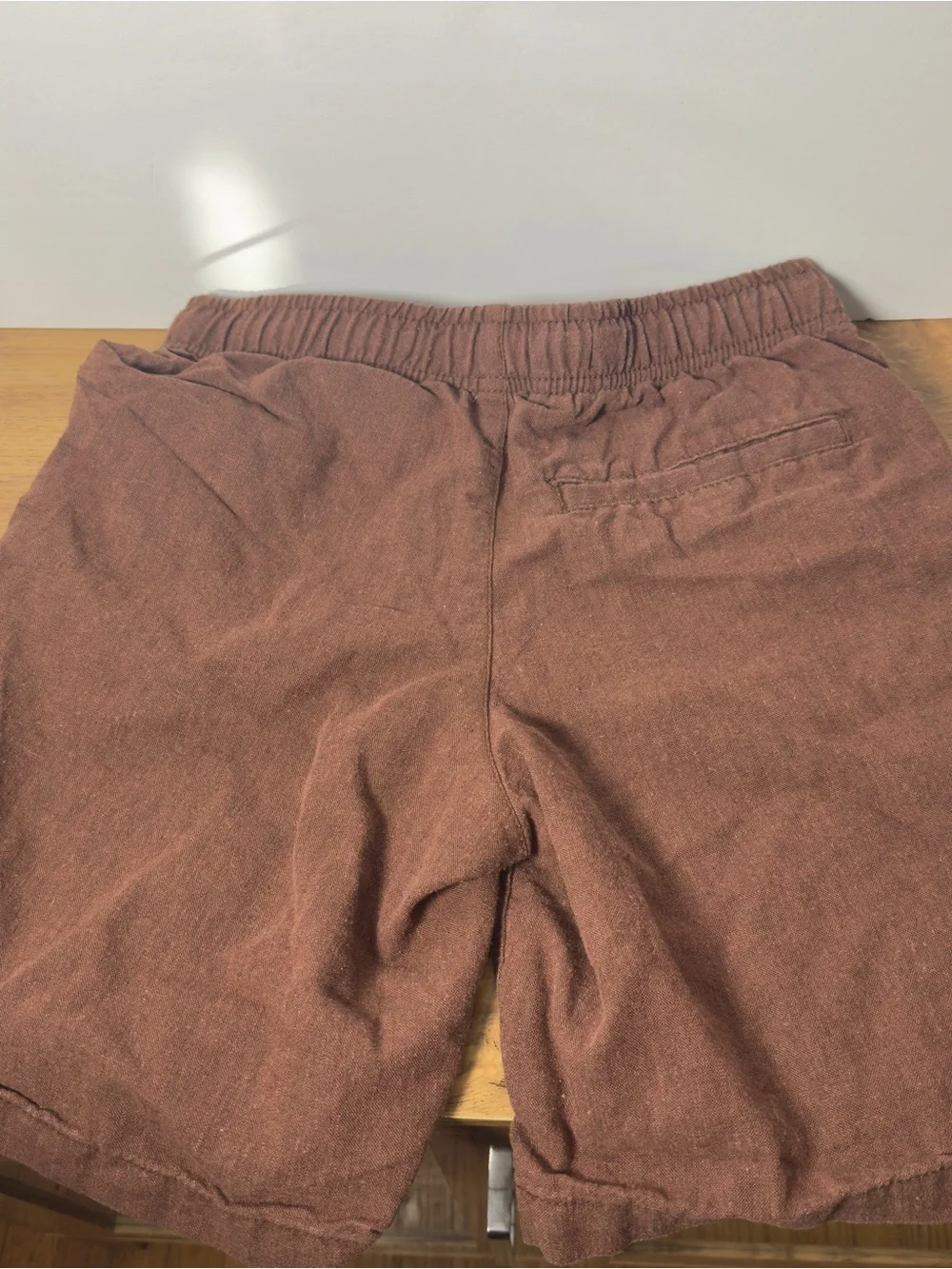 Old Navy Kids Brown Linen-Blend Shorts with Drawstring Size XL 14-16